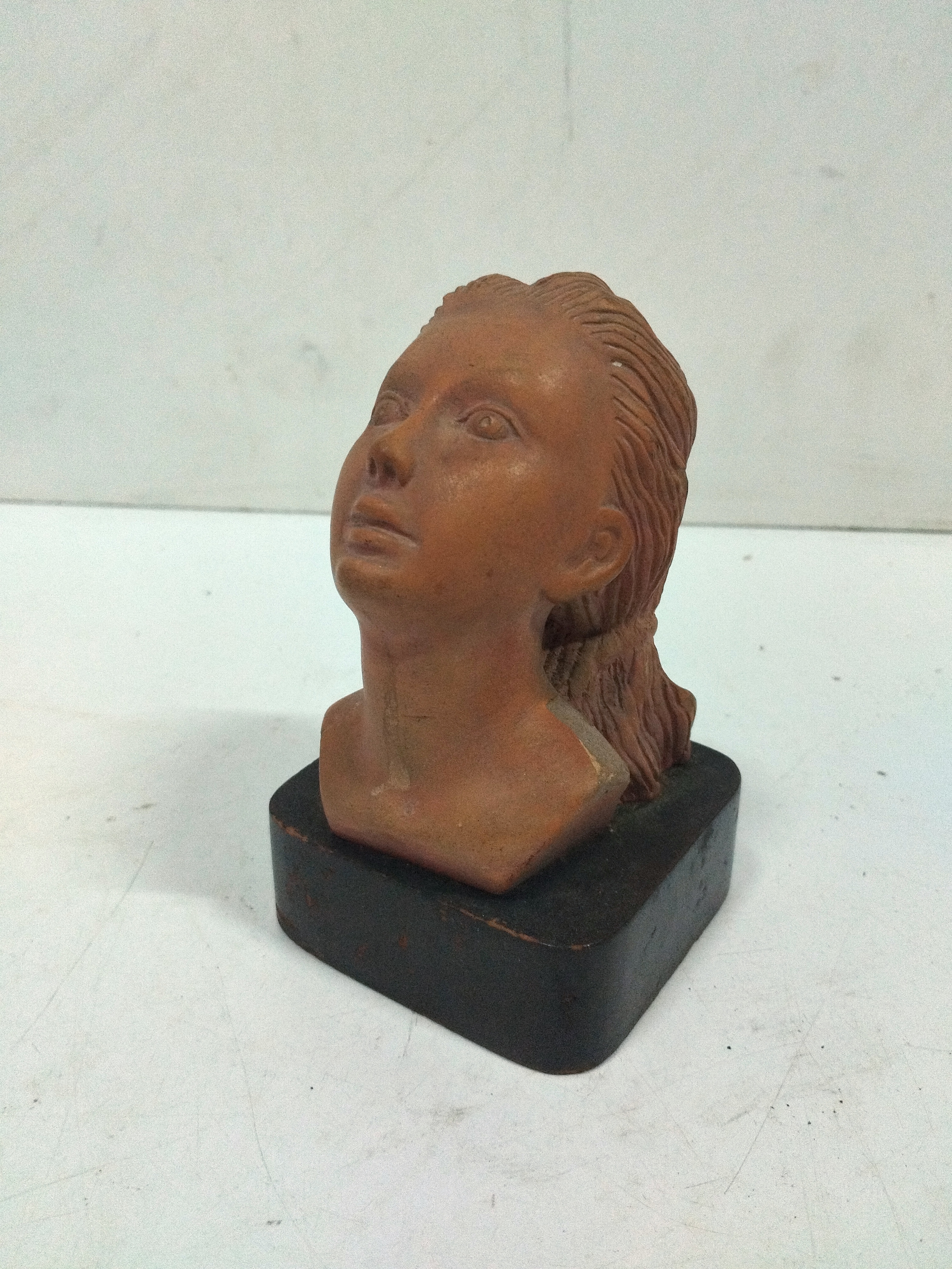 cabeza figura mujer objeto deco terracota mad 13x8x8 1u